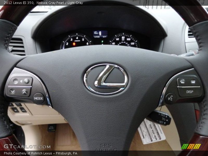 Nebula Gray Pearl / Light Gray 2012 Lexus ES 350