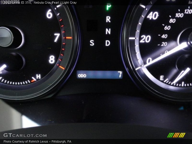 Nebula Gray Pearl / Light Gray 2012 Lexus ES 350