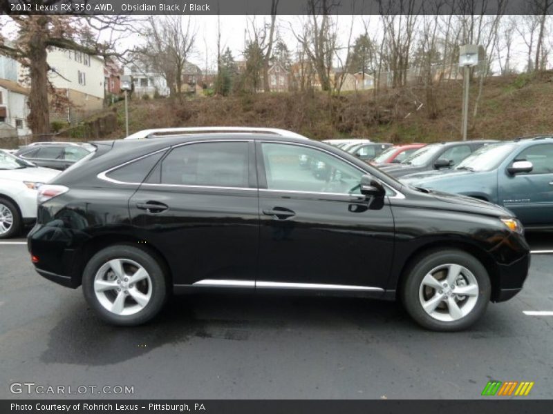 Obsidian Black / Black 2012 Lexus RX 350 AWD