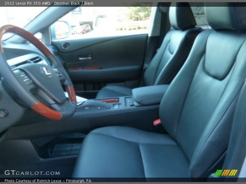 Obsidian Black / Black 2012 Lexus RX 350 AWD