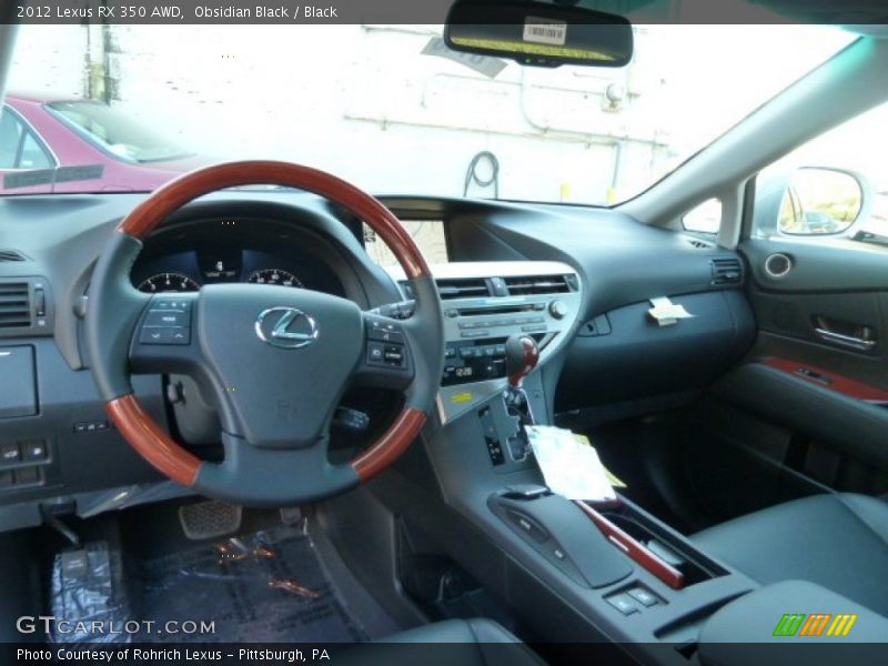 Obsidian Black / Black 2012 Lexus RX 350 AWD