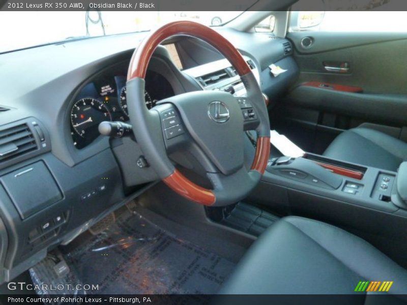 Obsidian Black / Black 2012 Lexus RX 350 AWD