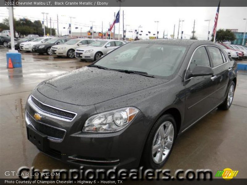 Black Granite Metallic / Ebony 2012 Chevrolet Malibu LT