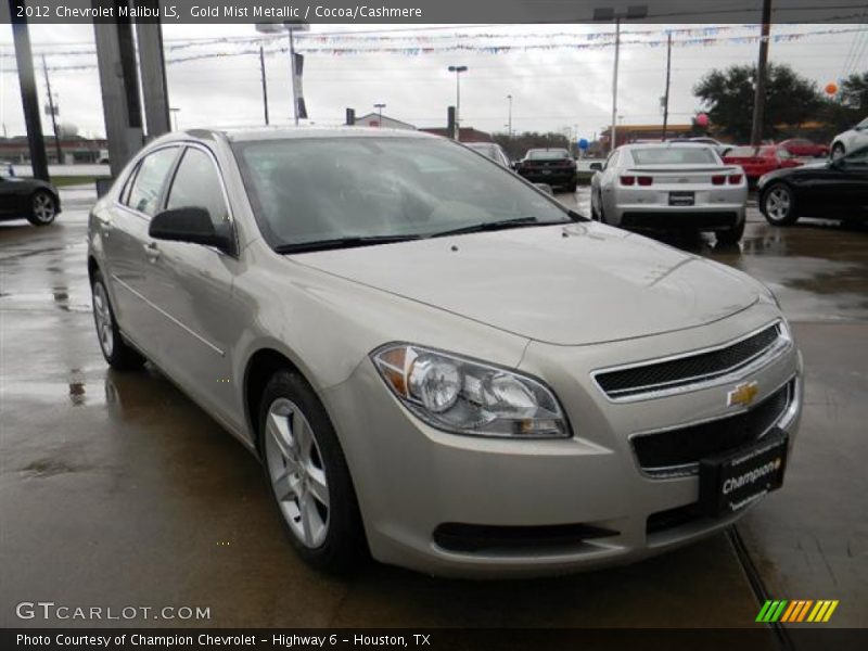 Gold Mist Metallic / Cocoa/Cashmere 2012 Chevrolet Malibu LS
