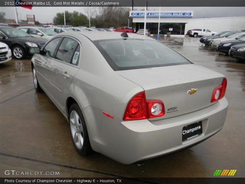 Gold Mist Metallic / Cocoa/Cashmere 2012 Chevrolet Malibu LS
