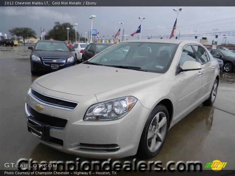 Gold Mist Metallic / Ebony 2012 Chevrolet Malibu LT