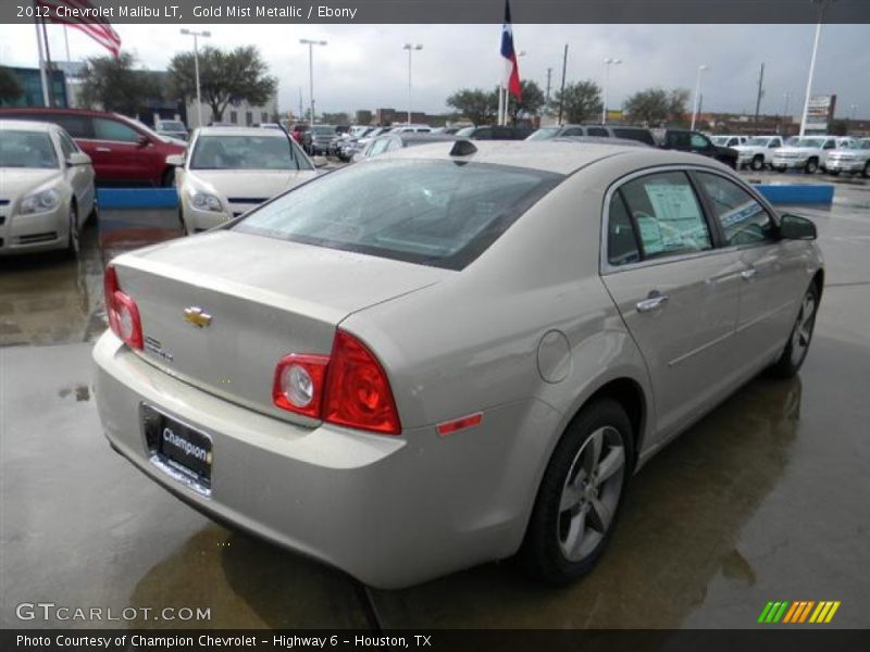 Gold Mist Metallic / Ebony 2012 Chevrolet Malibu LT