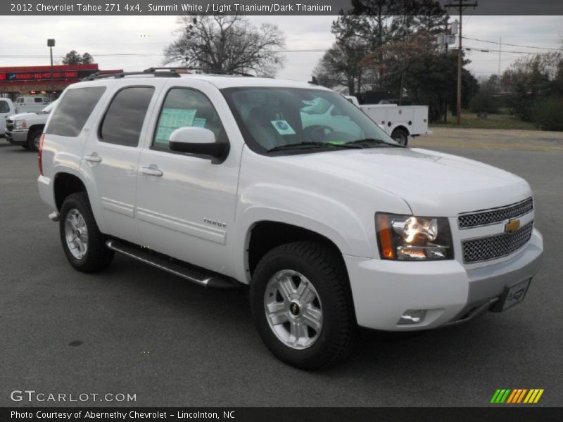 Summit White / Light Titanium/Dark Titanium 2012 Chevrolet Tahoe Z71 4x4