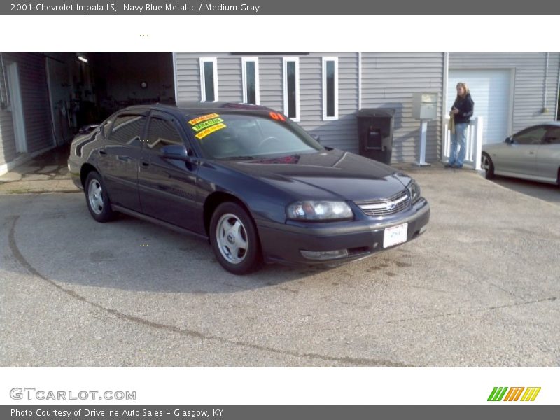 Navy Blue Metallic / Medium Gray 2001 Chevrolet Impala LS