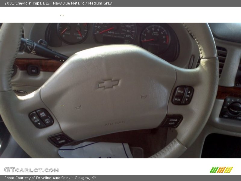Navy Blue Metallic / Medium Gray 2001 Chevrolet Impala LS