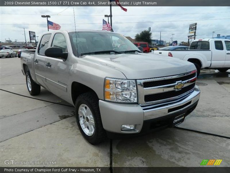 Silver Birch Metallic / Light Titanium 2009 Chevrolet Silverado 1500 LT Z71 Crew Cab 4x4