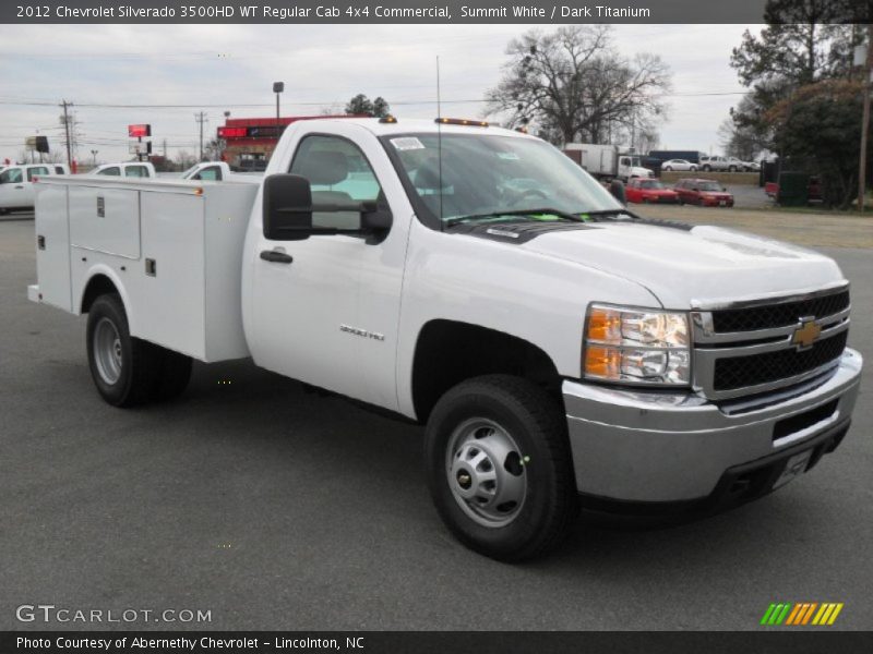 Summit White / Dark Titanium 2012 Chevrolet Silverado 3500HD WT Regular Cab 4x4 Commercial
