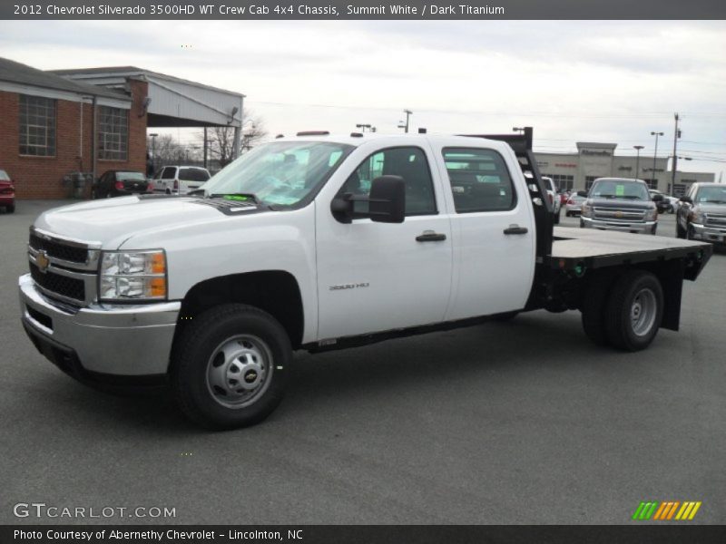 Summit White / Dark Titanium 2012 Chevrolet Silverado 3500HD WT Crew Cab 4x4 Chassis