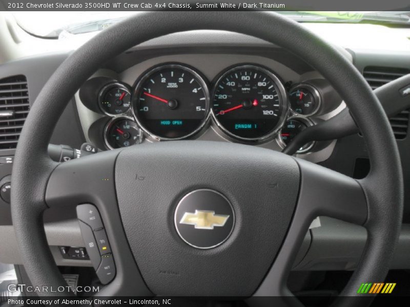 Summit White / Dark Titanium 2012 Chevrolet Silverado 3500HD WT Crew Cab 4x4 Chassis