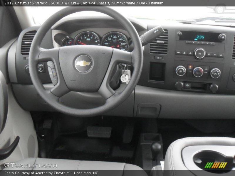 Summit White / Dark Titanium 2012 Chevrolet Silverado 3500HD WT Crew Cab 4x4 Chassis