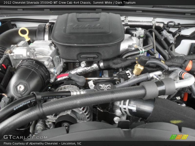 Summit White / Dark Titanium 2012 Chevrolet Silverado 3500HD WT Crew Cab 4x4 Chassis