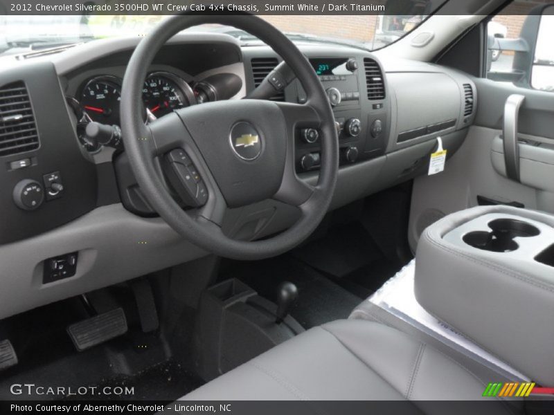 Summit White / Dark Titanium 2012 Chevrolet Silverado 3500HD WT Crew Cab 4x4 Chassis