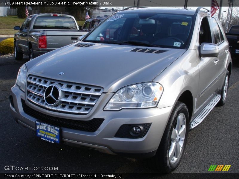 Pewter Metallic / Black 2009 Mercedes-Benz ML 350 4Matic