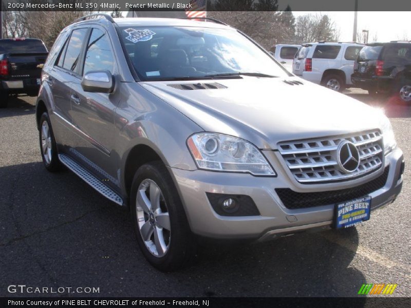Pewter Metallic / Black 2009 Mercedes-Benz ML 350 4Matic