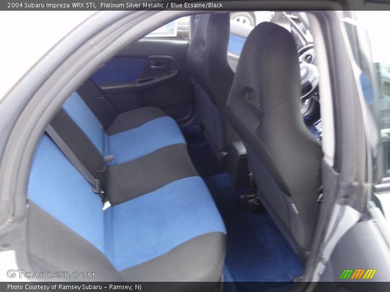 Platinum Silver Metallic / Blue Ecsaine/Black 2004 Subaru Impreza WRX STi