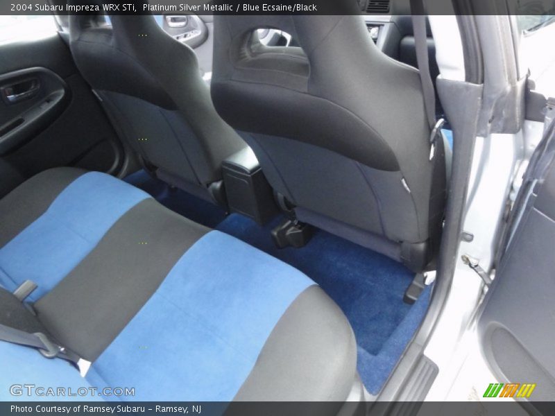 Platinum Silver Metallic / Blue Ecsaine/Black 2004 Subaru Impreza WRX STi