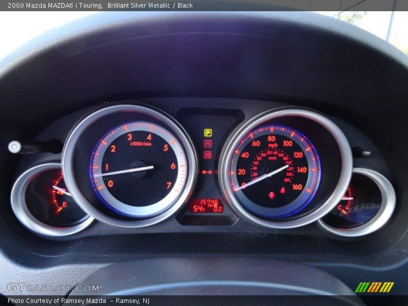 Brilliant Silver Metallic / Black 2009 Mazda MAZDA6 i Touring