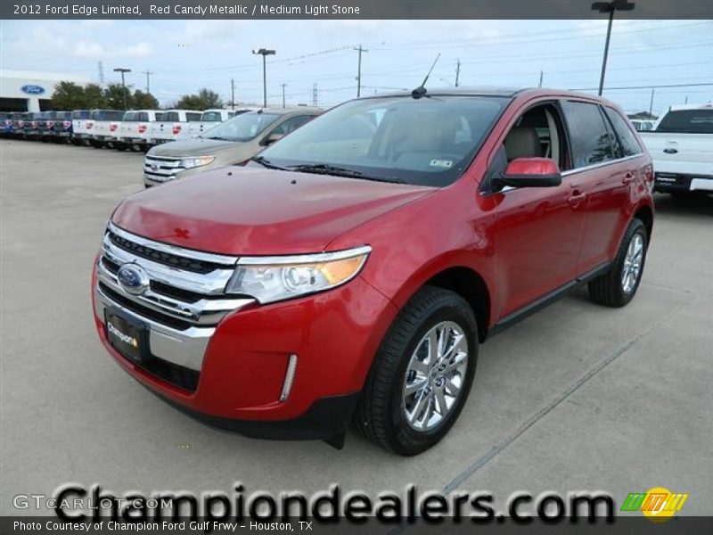 Red Candy Metallic / Medium Light Stone 2012 Ford Edge Limited