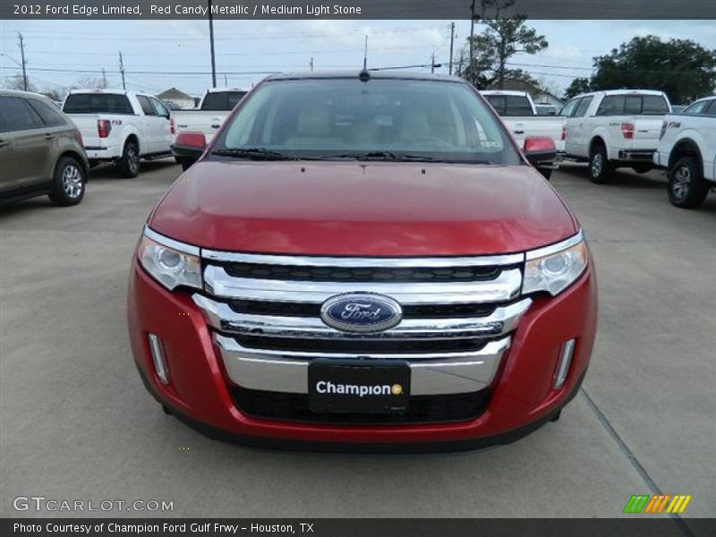 Red Candy Metallic / Medium Light Stone 2012 Ford Edge Limited