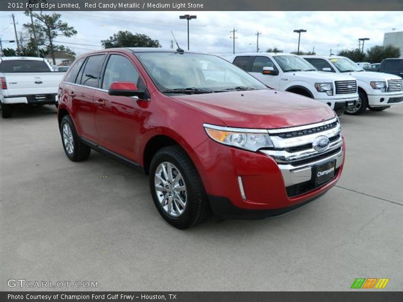 Red Candy Metallic / Medium Light Stone 2012 Ford Edge Limited