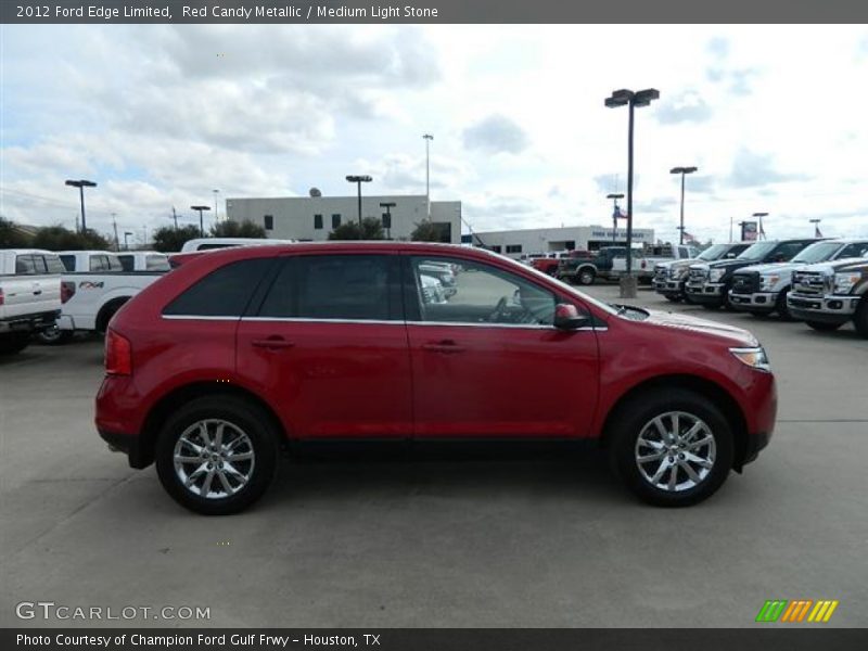Red Candy Metallic / Medium Light Stone 2012 Ford Edge Limited