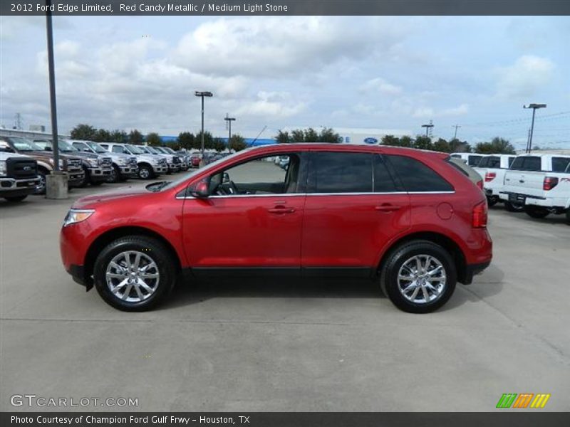 Red Candy Metallic / Medium Light Stone 2012 Ford Edge Limited