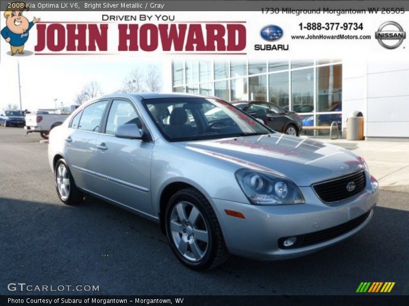 Bright Silver Metallic / Gray 2008 Kia Optima LX V6