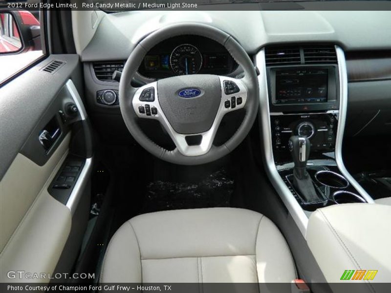 Red Candy Metallic / Medium Light Stone 2012 Ford Edge Limited
