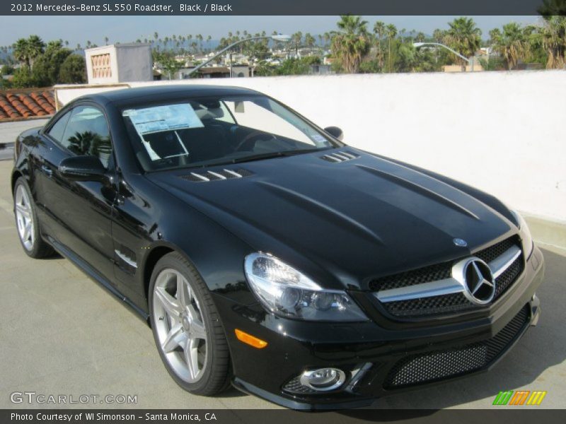 Black / Black 2012 Mercedes-Benz SL 550 Roadster