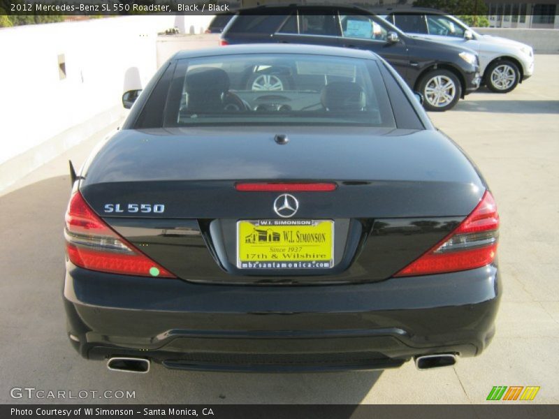 Black / Black 2012 Mercedes-Benz SL 550 Roadster