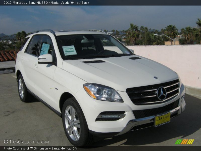 Arctic White / Black 2012 Mercedes-Benz ML 350 4Matic