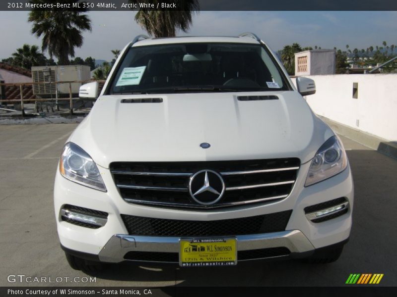 Arctic White / Black 2012 Mercedes-Benz ML 350 4Matic
