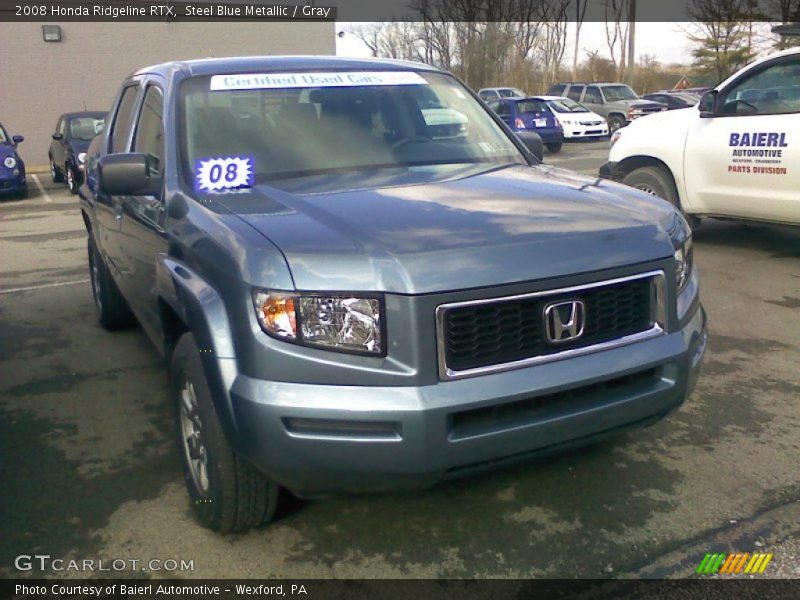 Steel Blue Metallic / Gray 2008 Honda Ridgeline RTX