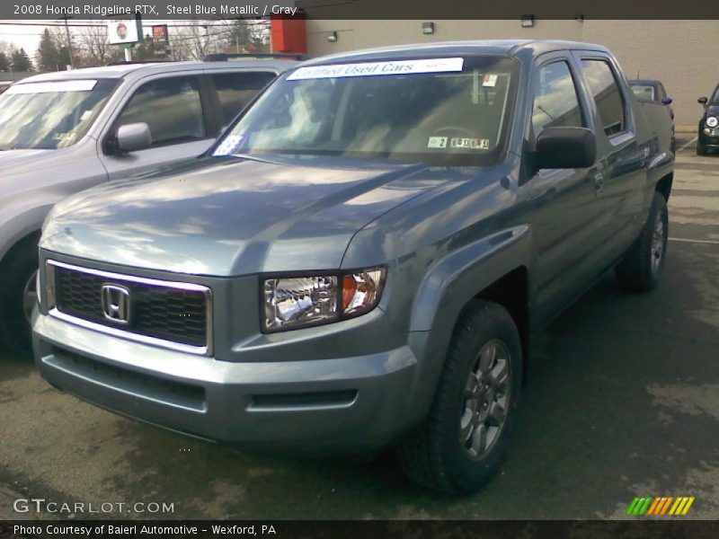 Steel Blue Metallic / Gray 2008 Honda Ridgeline RTX