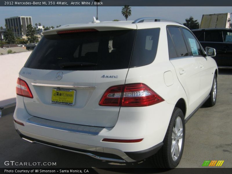 Arctic White / Black 2012 Mercedes-Benz ML 350 4Matic