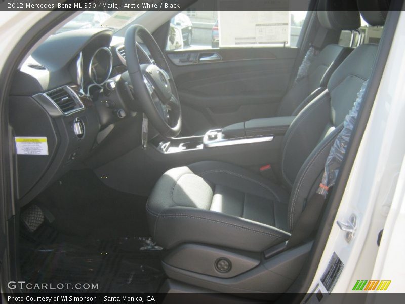 Arctic White / Black 2012 Mercedes-Benz ML 350 4Matic