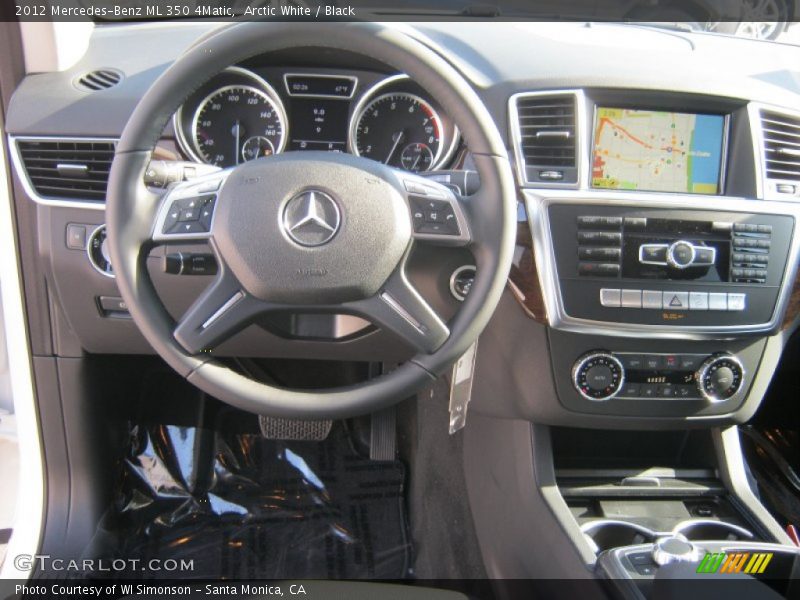 Arctic White / Black 2012 Mercedes-Benz ML 350 4Matic