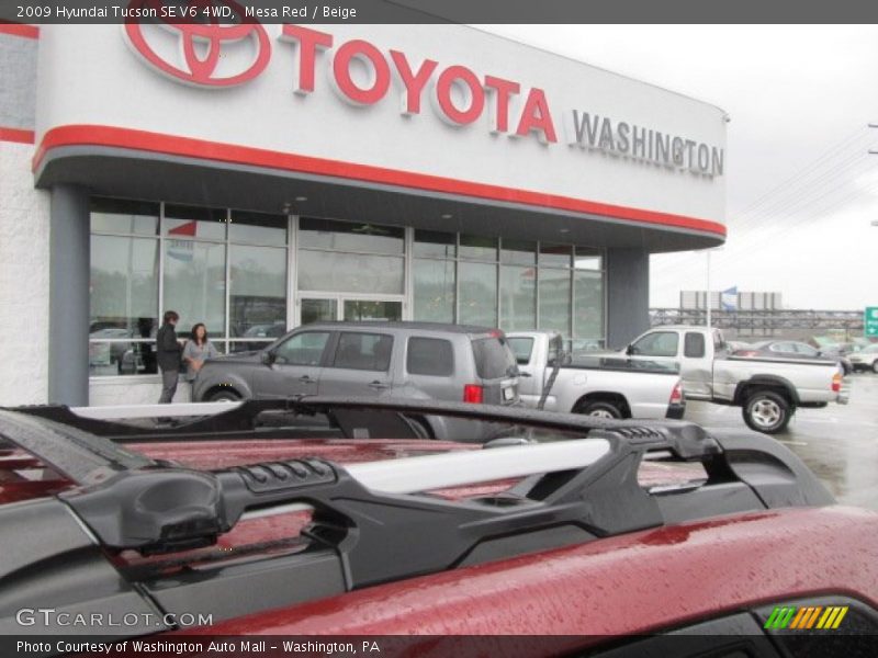 Mesa Red / Beige 2009 Hyundai Tucson SE V6 4WD