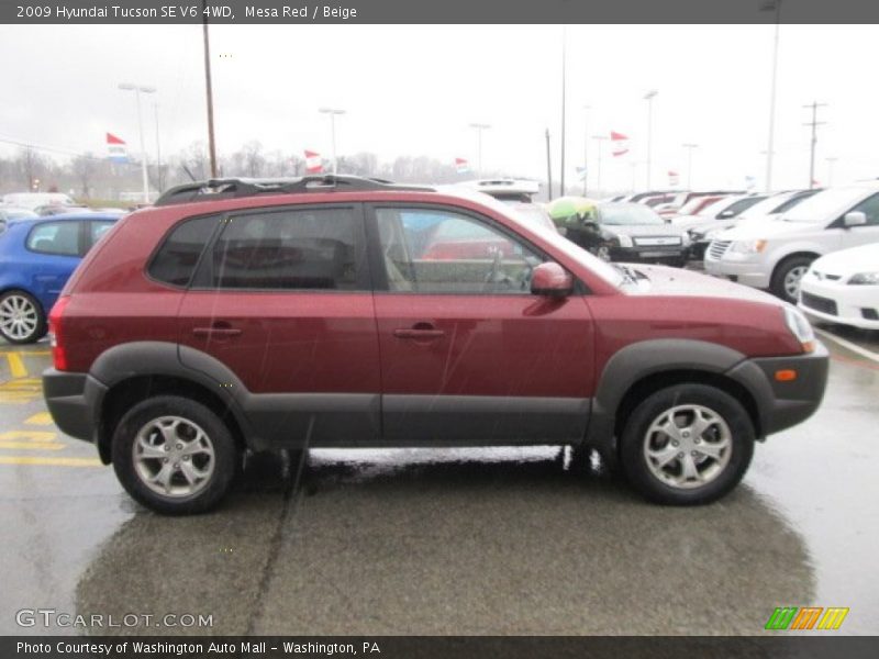 Mesa Red / Beige 2009 Hyundai Tucson SE V6 4WD