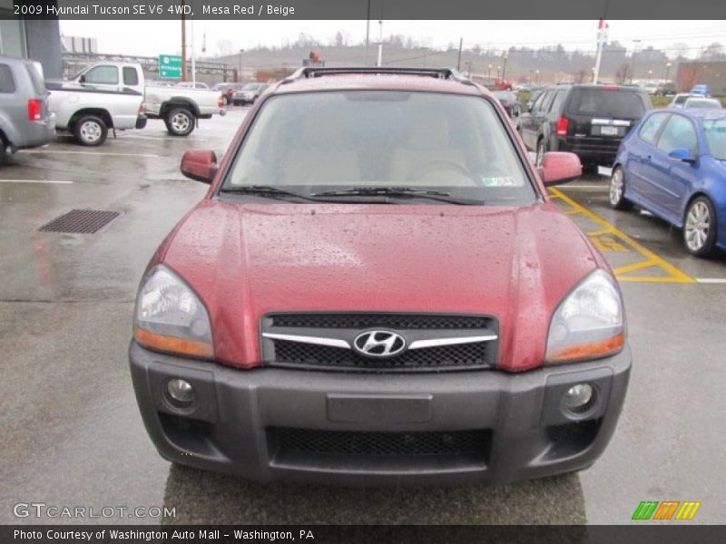 Mesa Red / Beige 2009 Hyundai Tucson SE V6 4WD