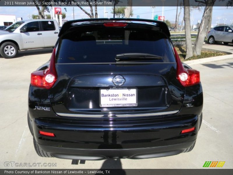 Sapphire Black / Black/Red w/Silver Trim 2011 Nissan Juke SL
