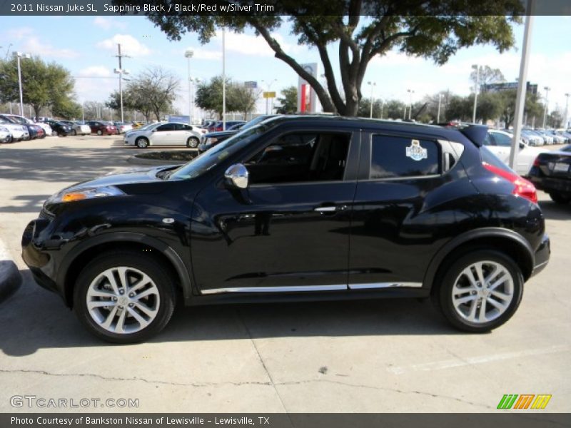Sapphire Black / Black/Red w/Silver Trim 2011 Nissan Juke SL