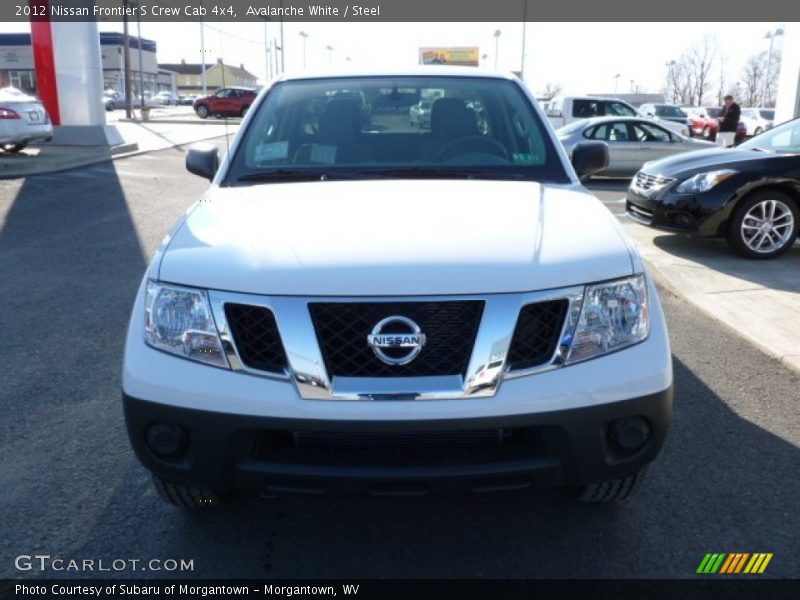 Avalanche White / Steel 2012 Nissan Frontier S Crew Cab 4x4