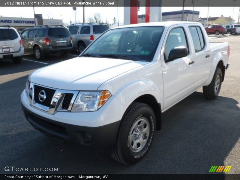 Avalanche White / Steel 2012 Nissan Frontier S Crew Cab 4x4