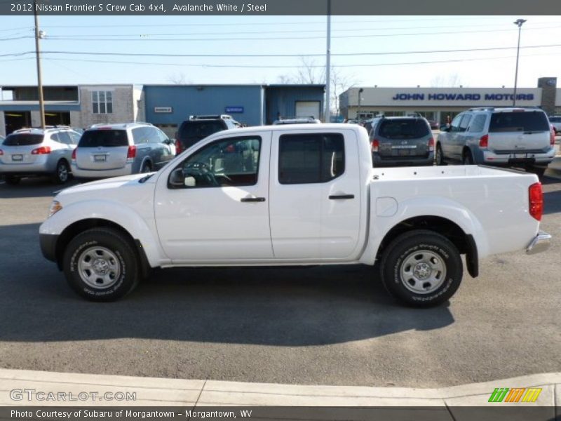 Avalanche White / Steel 2012 Nissan Frontier S Crew Cab 4x4